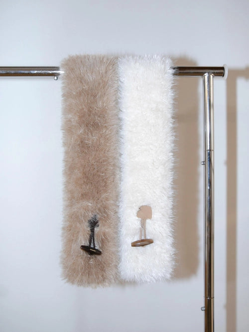 TOGGLE FUR BELT (IVORY)