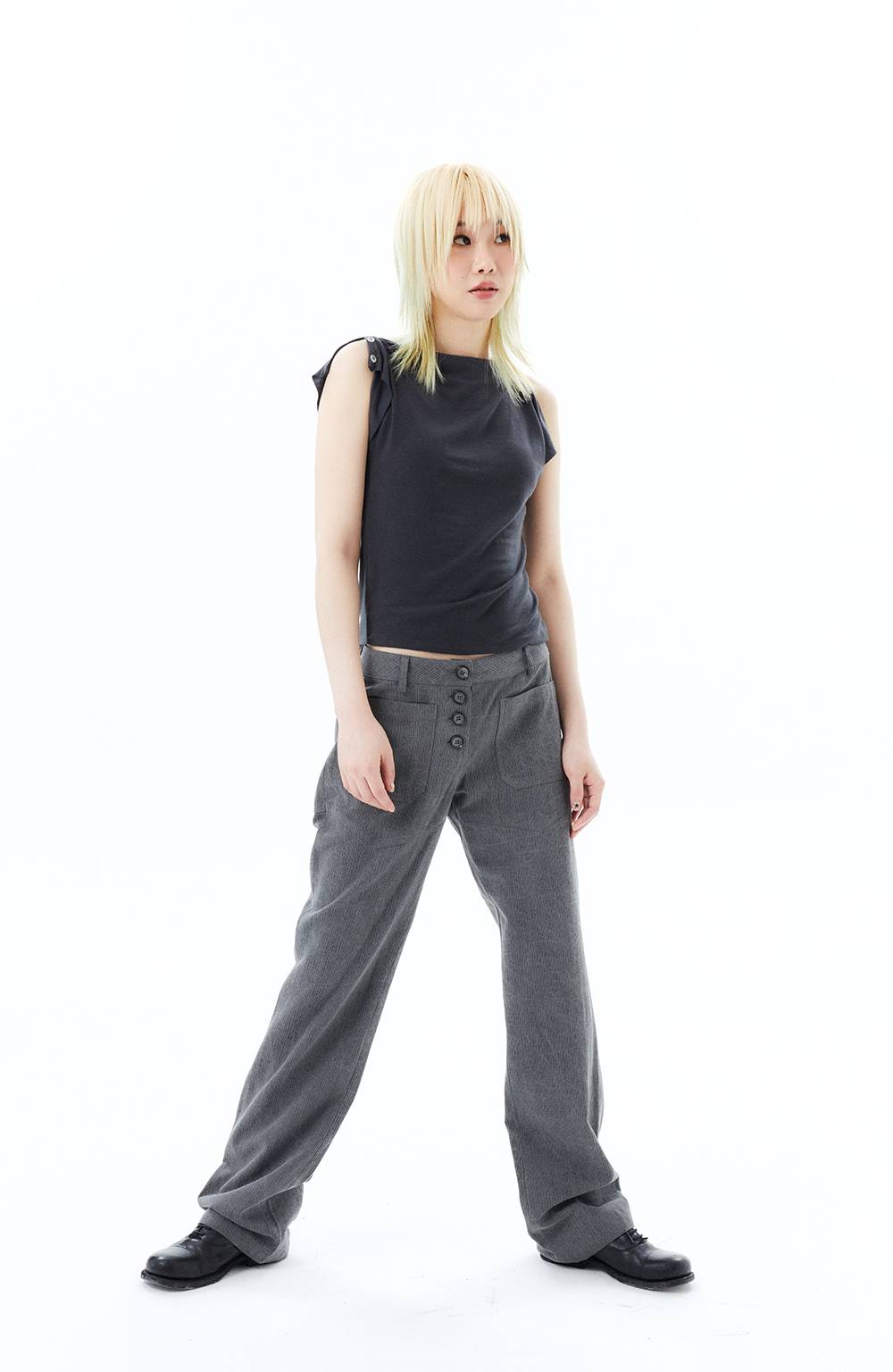 STRIPE BOOTSCUT / GRAY