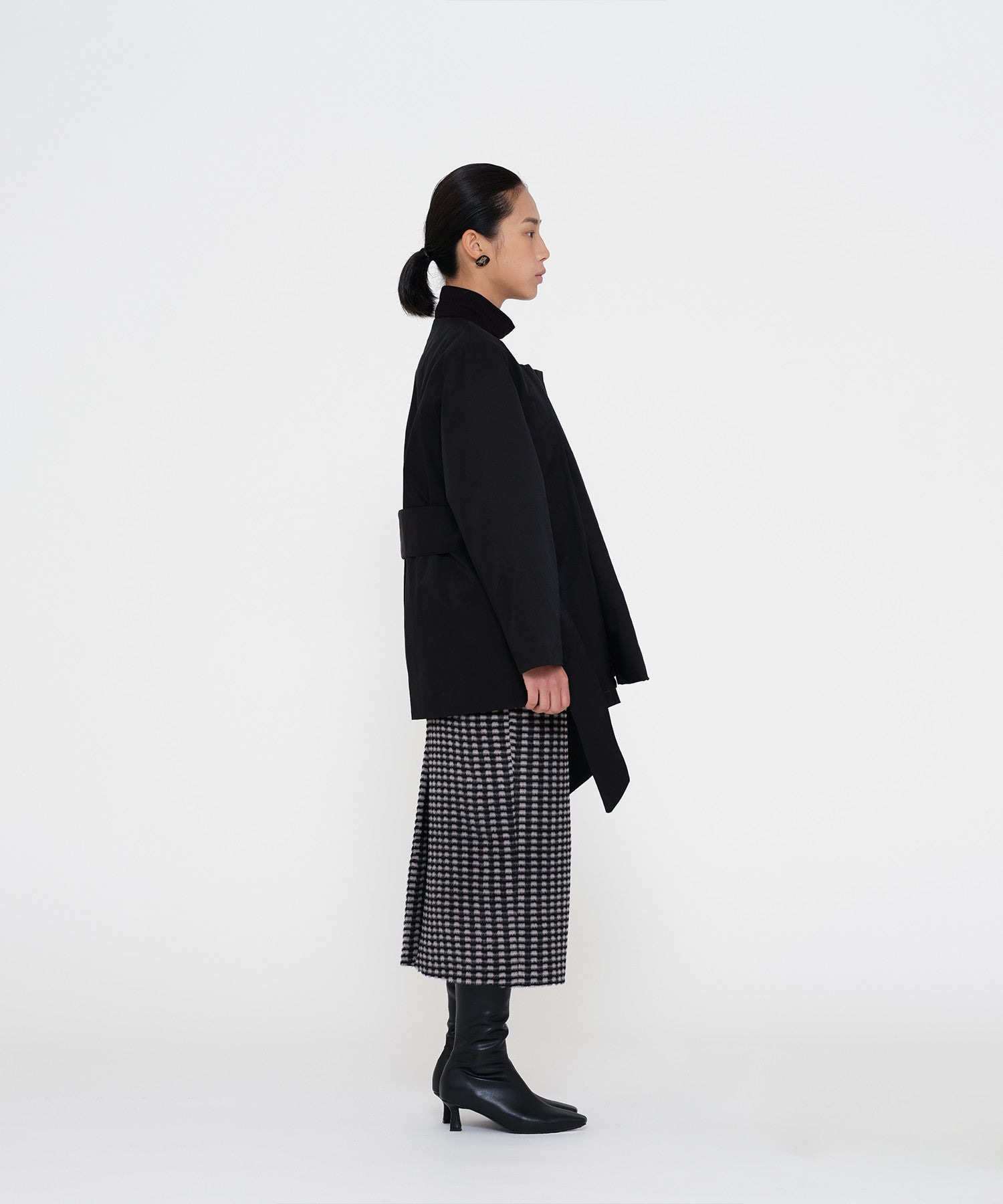 두루마기 하프 패딩 코트 (black) - komok 고목 - CAVA LIFE