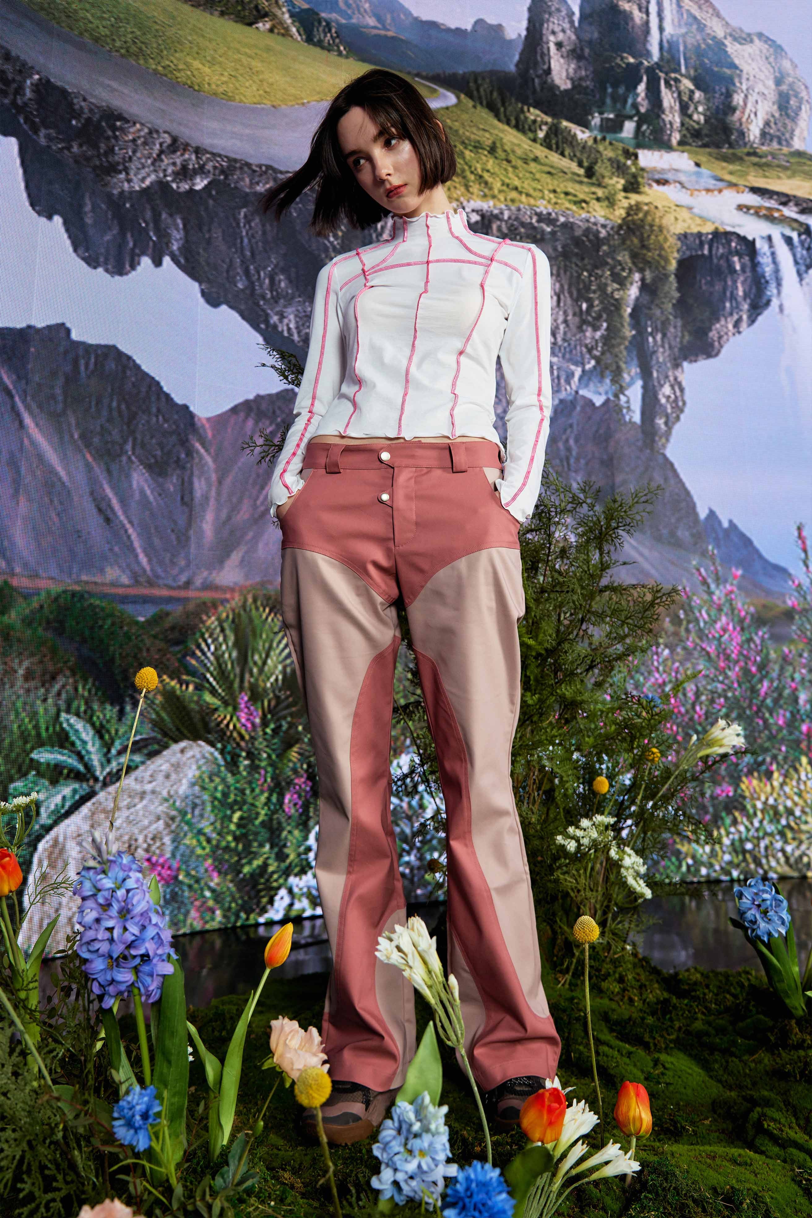 Body Sculpture Semi Bootcut Pants PINK - KATER 카터 - CAVA LIFE