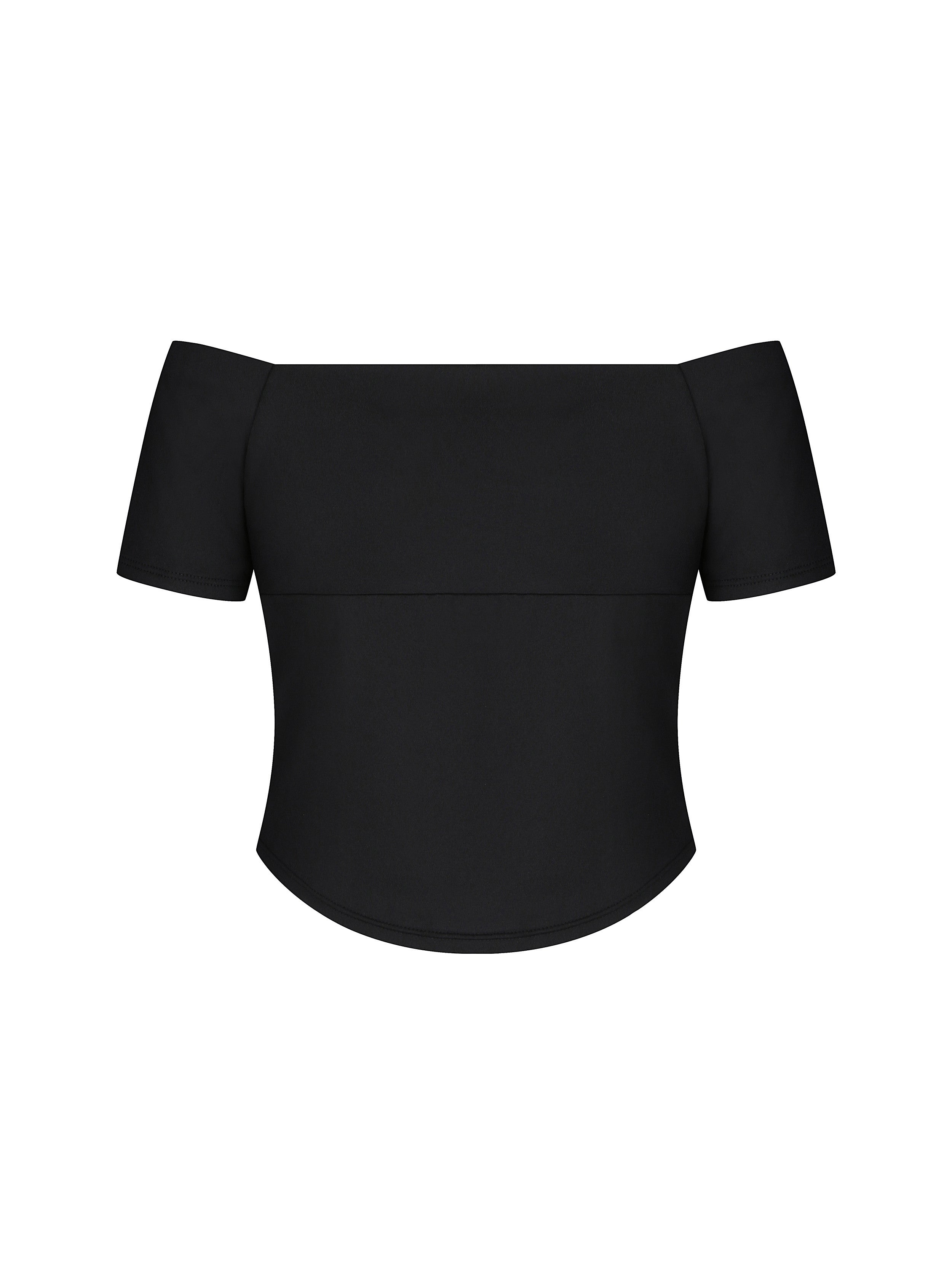 Take It Out Corset Off-Shoulder BLACK - KATER 카터 - CAVA LIFE