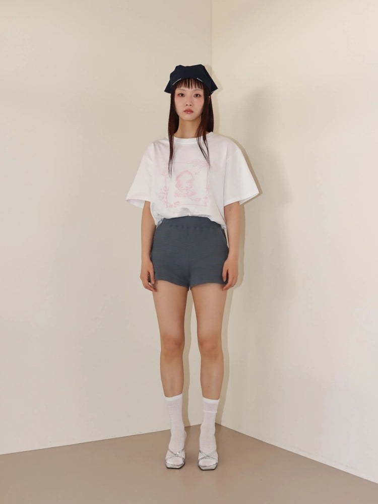 LETTERING SCARF (NAVY)