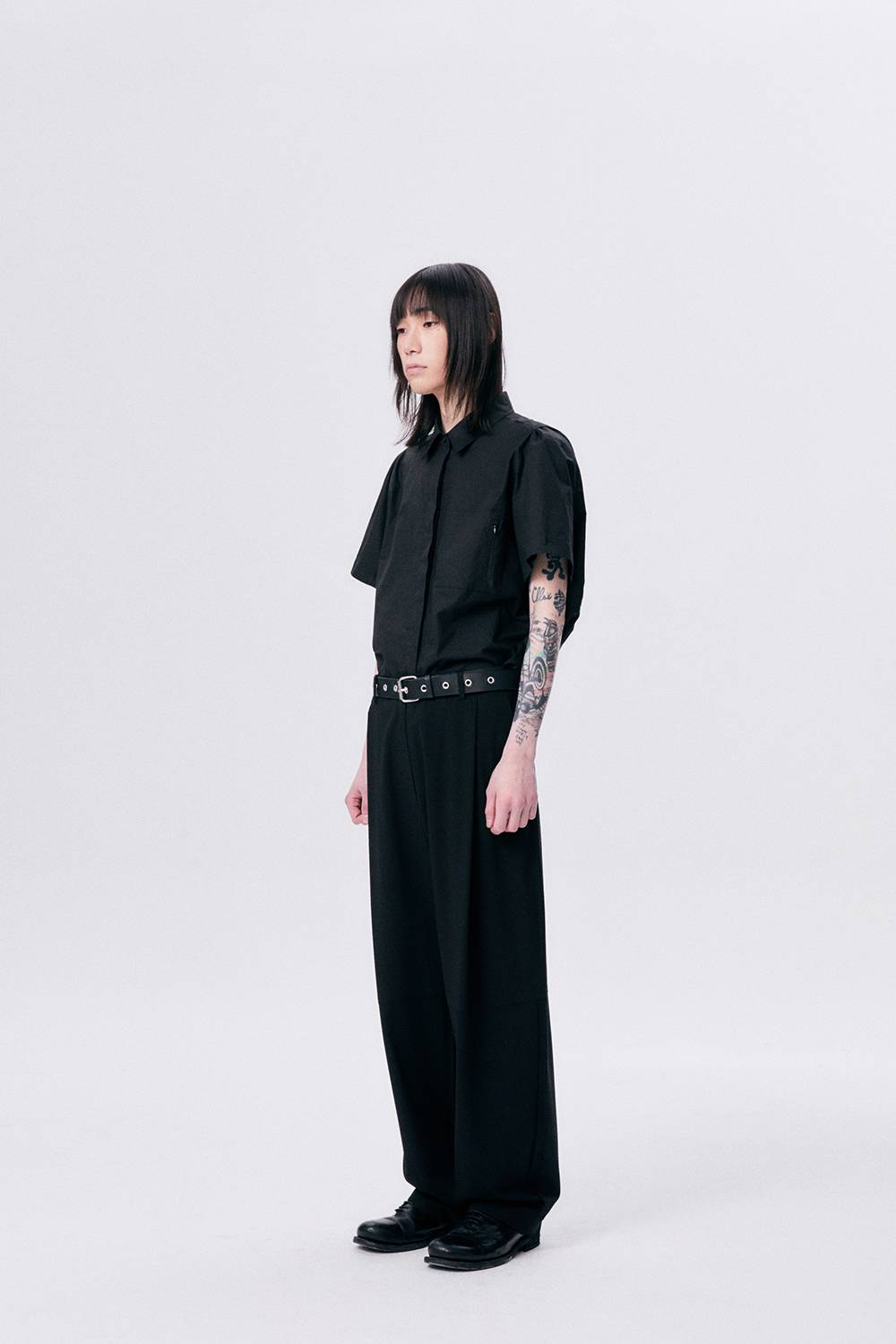 ONE TUCK WOOL PANTS 2 / BLACK - HALOMINIUM  할로미늄 - CAVA LIFE