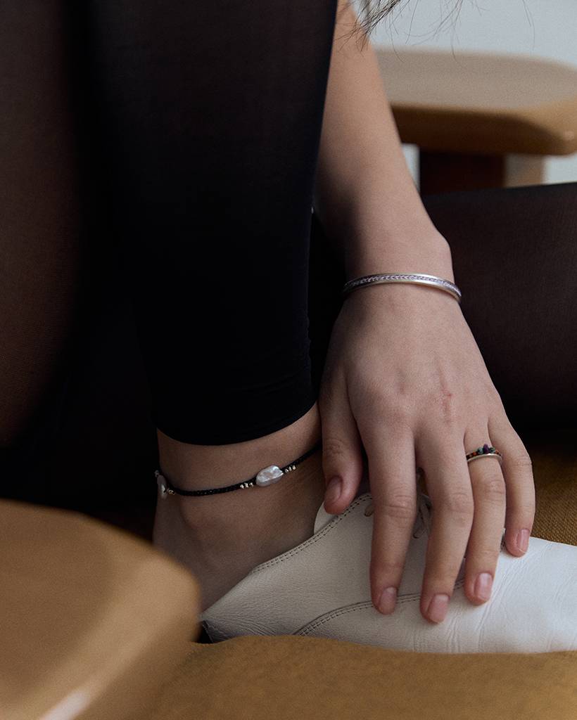 crochet bangle/ lilac