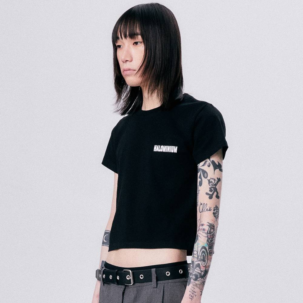 WAVE BACK YOKE TIGHT TEE / BLACK - HALOMINIUM  할로미늄 - CAVA LIFE