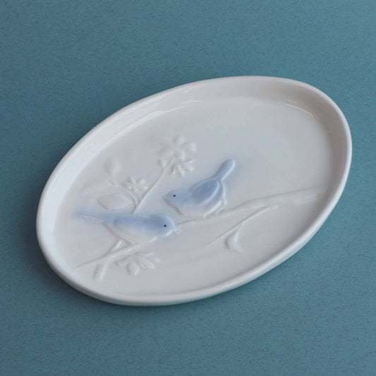 blue birds plate