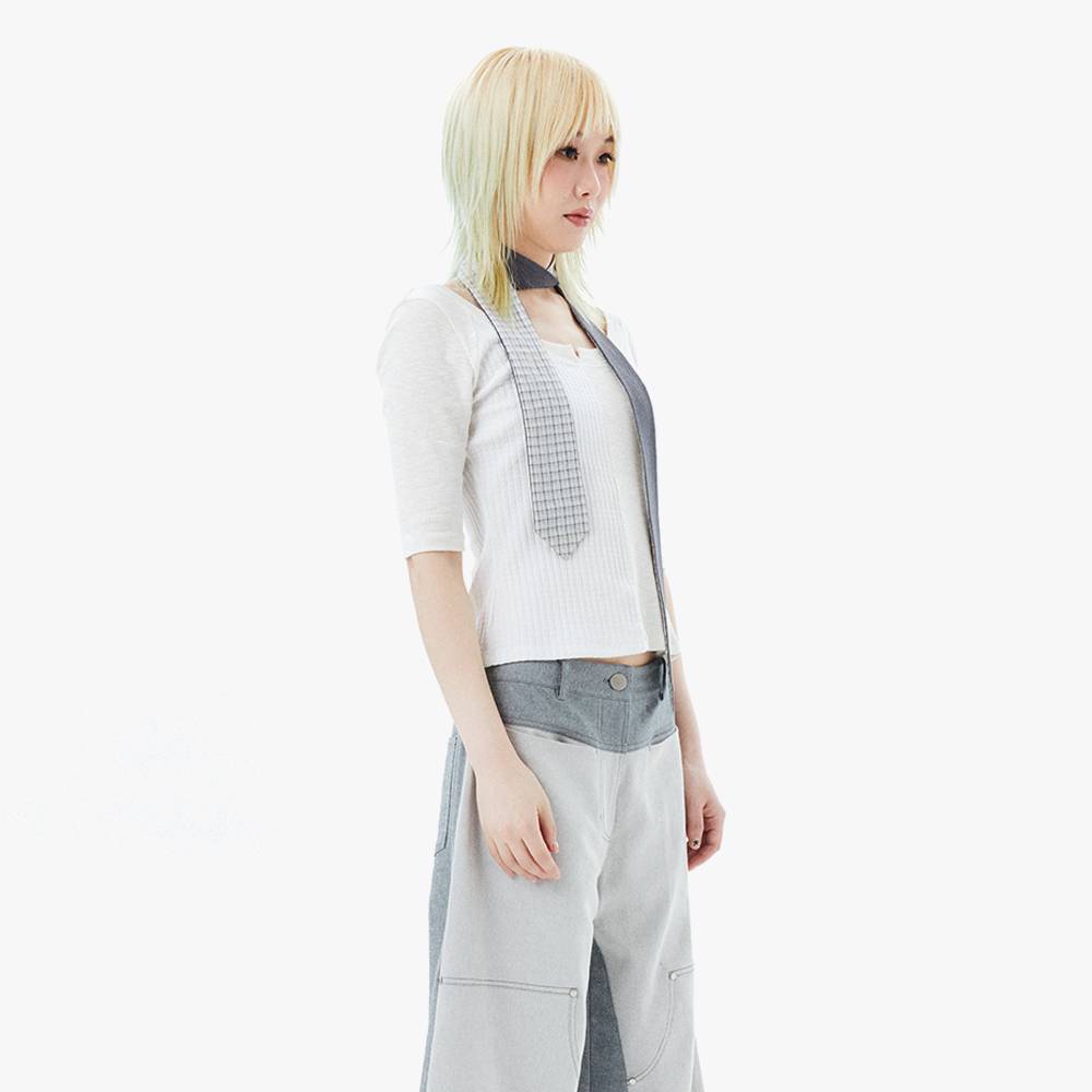 2-WAY TIE SCARF / GRAY