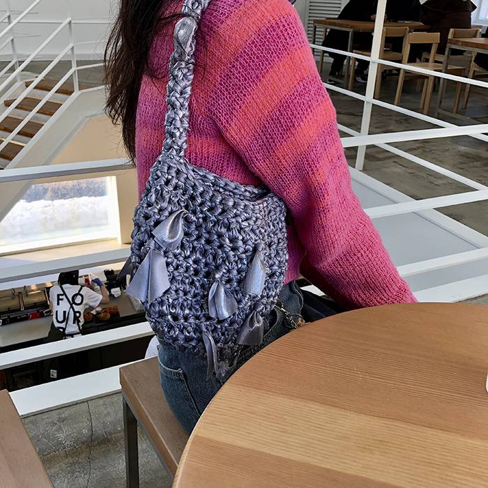 Butterfly Bag / 버터플라이 숄더백- Dark Silver - saltybutterhandworks 솔티버터핸드웍스 - CAVA LIFE