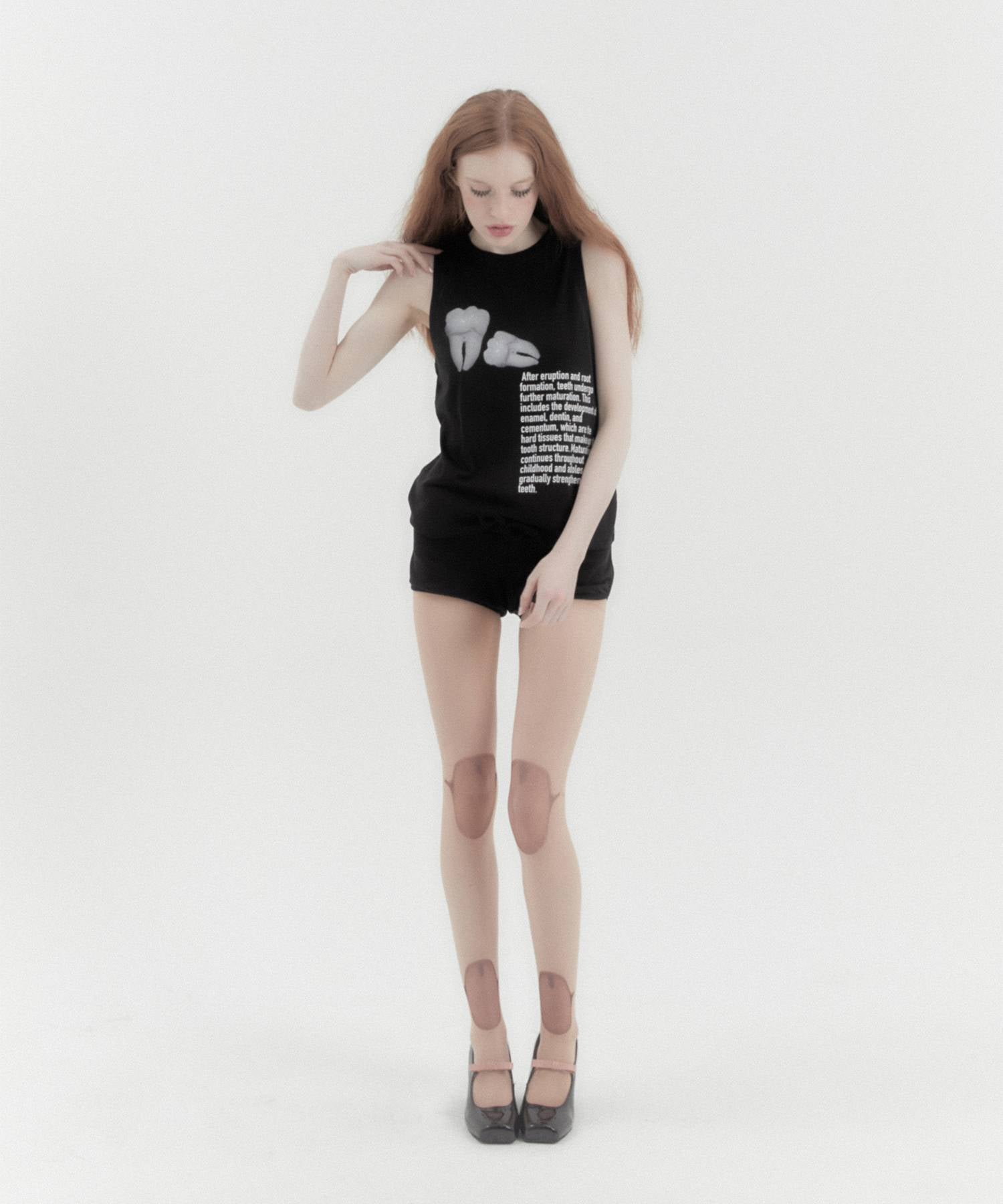 Teeth Sleeveless Tee BLACK