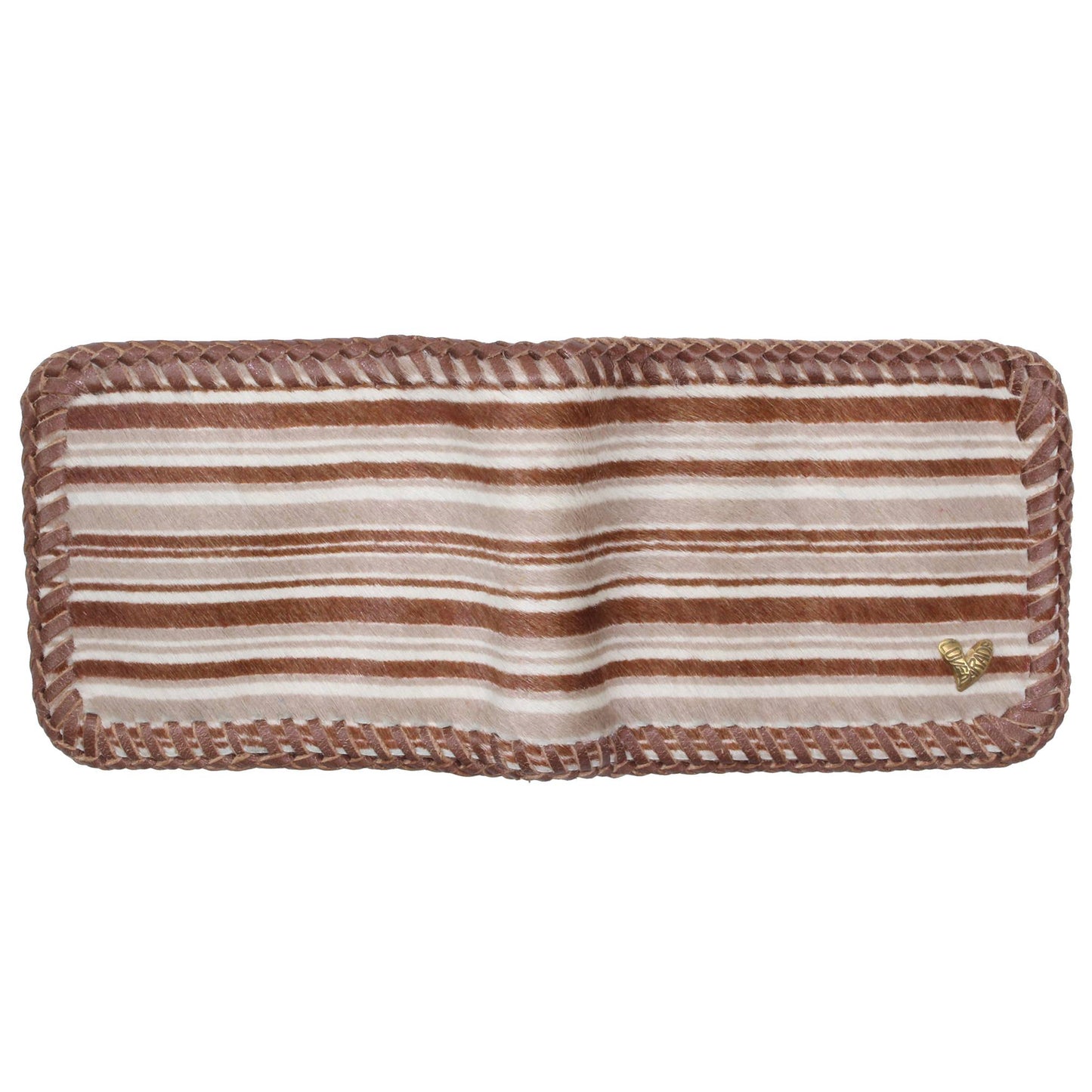 BIFOLD WALLET(Unborn Calf-skin) - Brown stripe - LOVE PARADE 러브퍼레이드 - CAVA LIFE
