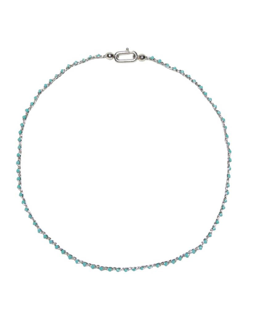 oasis salts metallic crochet necklace