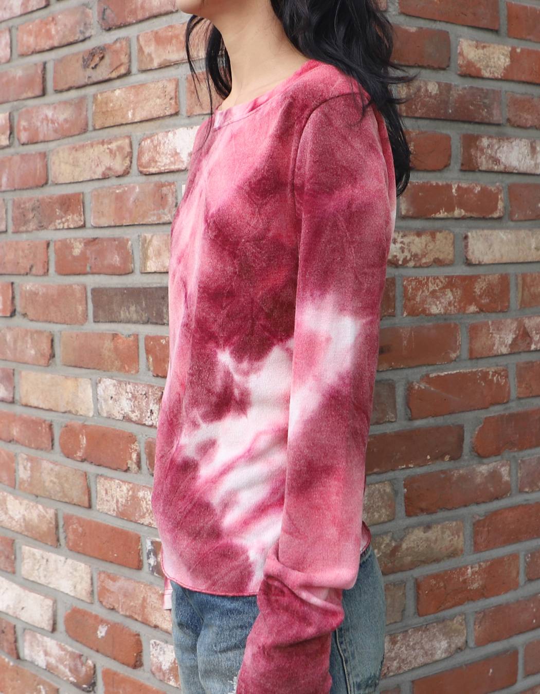 Tie dye Knit (BURGUNDY) WOMENS