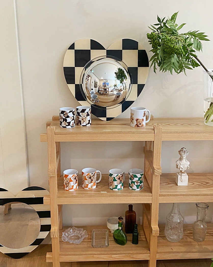 하트 아크릴 볼록거울 (체커보드) - you like what 유라이크왓 - CAVA LIFE