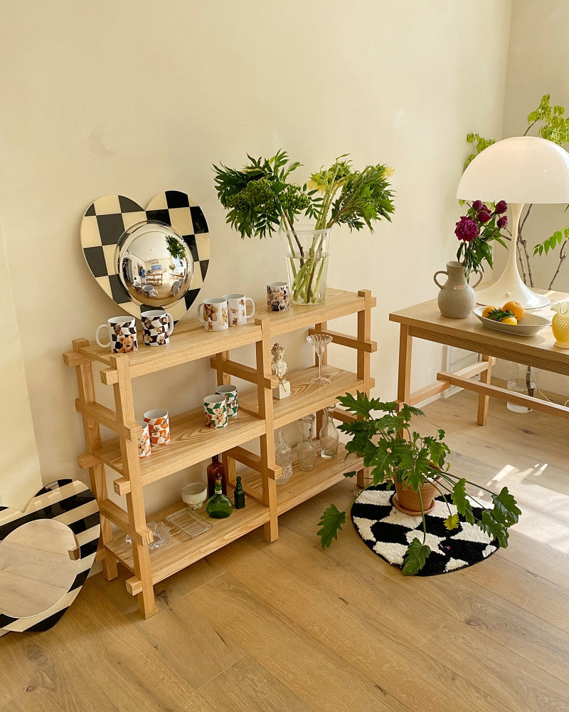 하트 아크릴 볼록거울 (체커보드) - you like what 유라이크왓 - CAVA LIFE