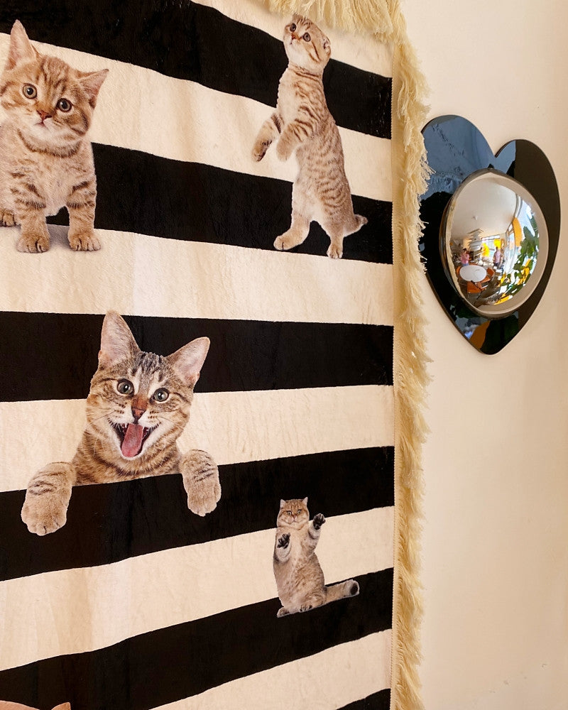 러브캣 스트라이프 블랭킷 - you like what 유라이크왓 - CAVA LIFE