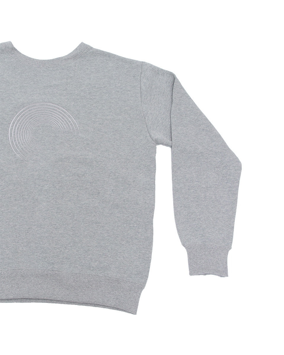 REVERSIBLE OVERLAP SWEATSHIRT (GREY) - IRREGULAR STUDIO 이레귤러 - CAVA LIFE