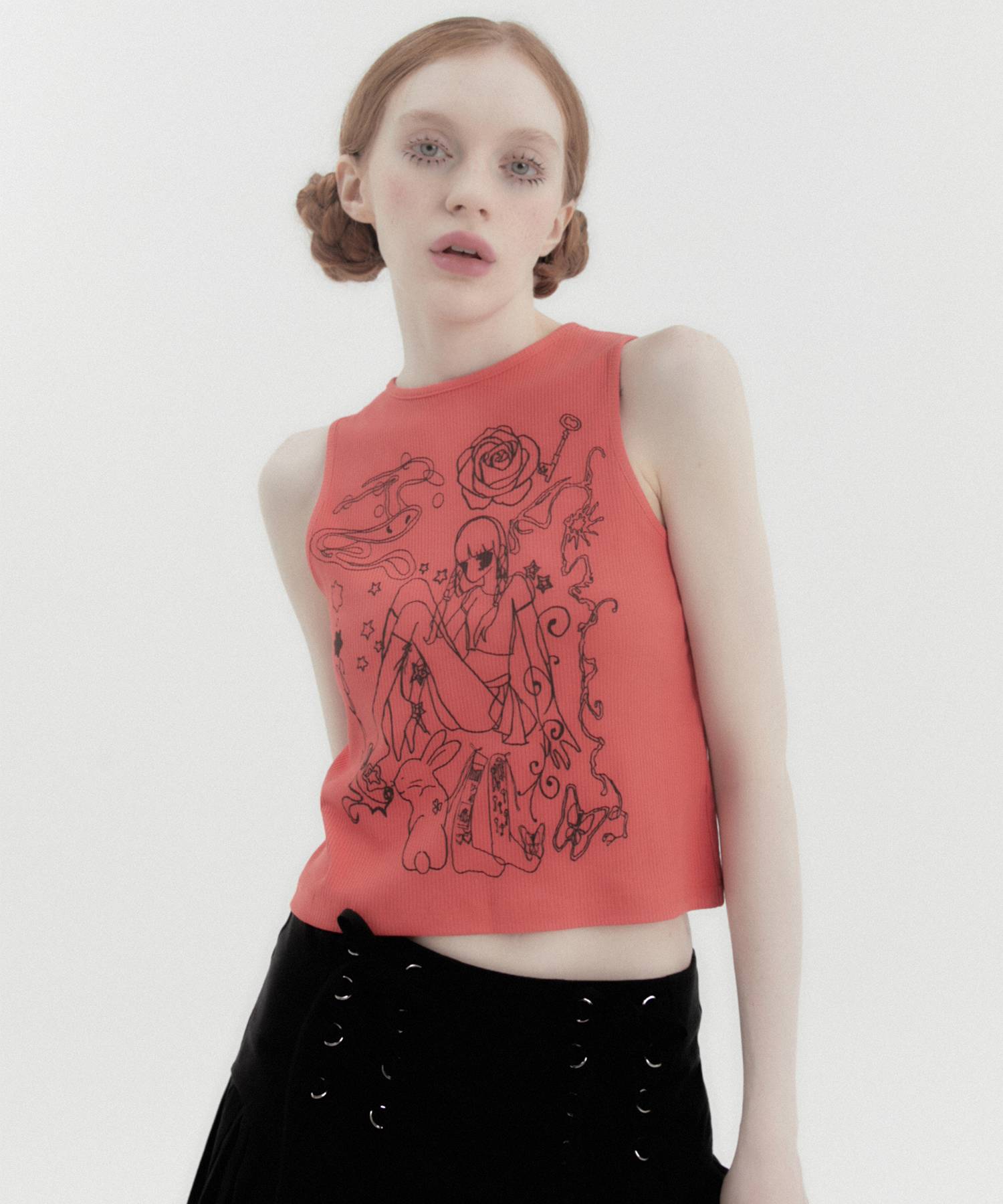 Dream Girl Sleeveless Tee ORANGE