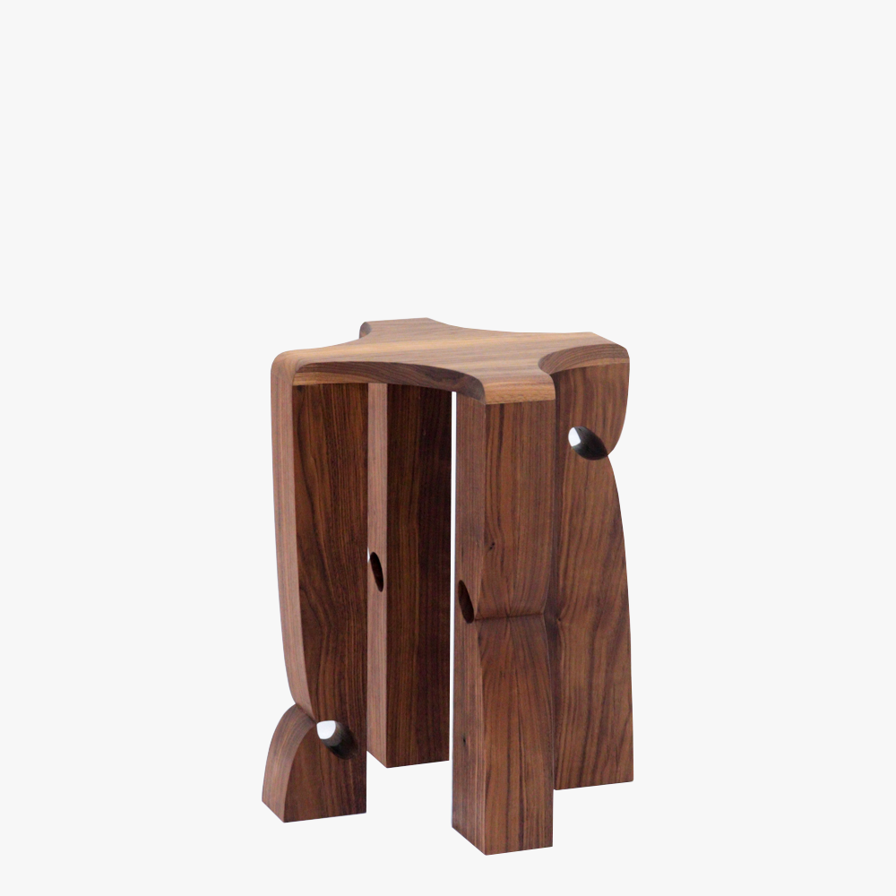 Curly Stool 002 | Walnut