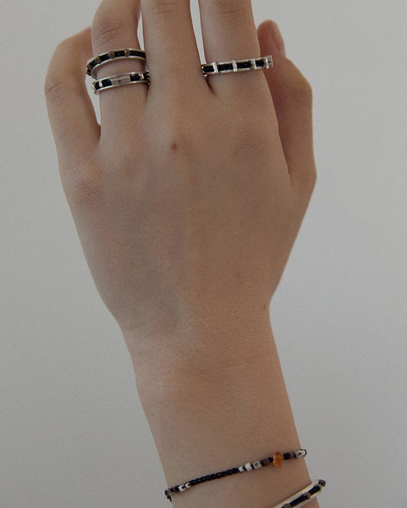 sunset bits metallic crochet bracelet