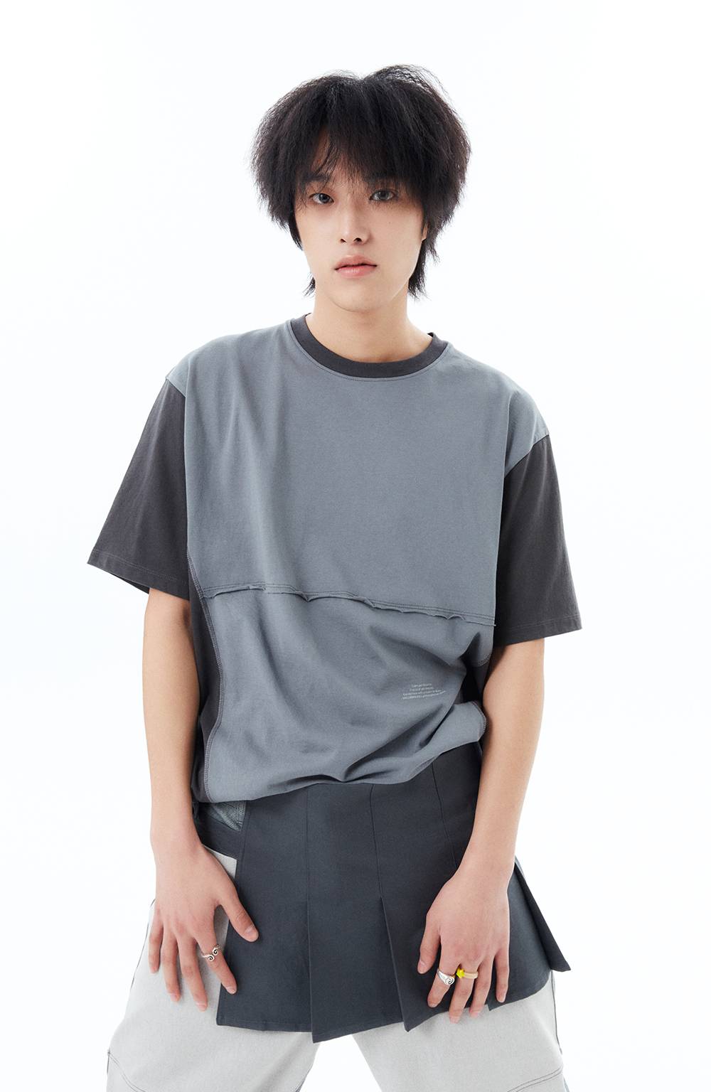 TRICOLOR TEE / GRAY