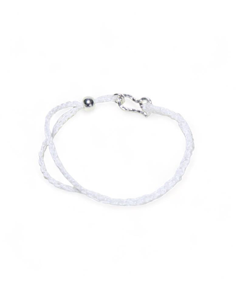 crochet bracelet/ white
