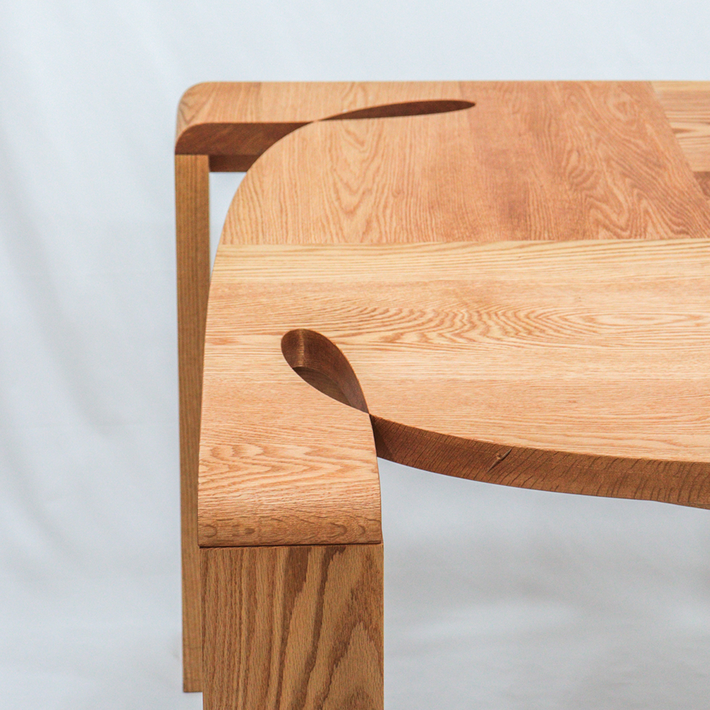 Curly Dining Table | Red Oak