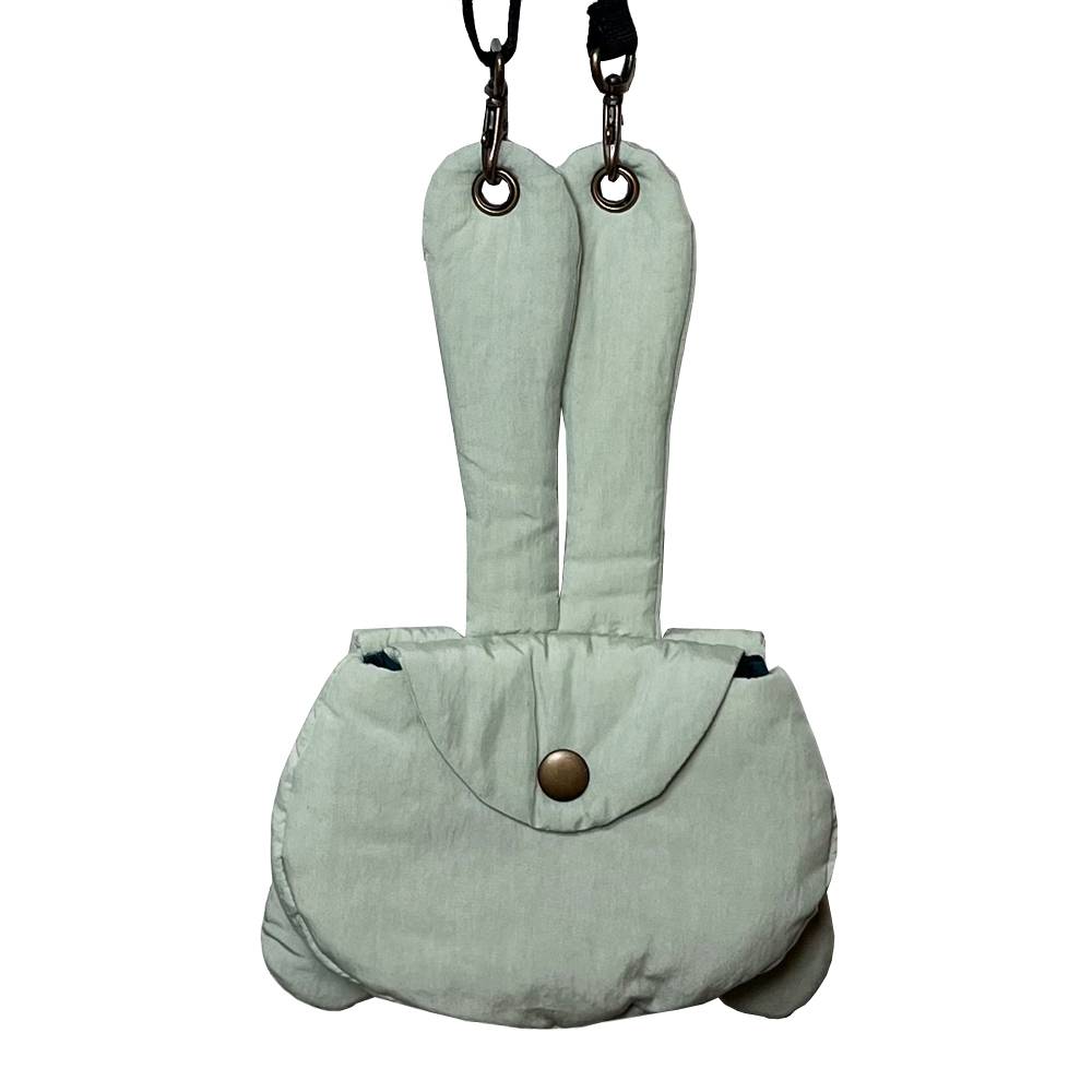 무기력 토끼 얼굴 자수 크로스 카드백 Mint - Whimsy Mind 윔지마인드 - CAVA LIFE