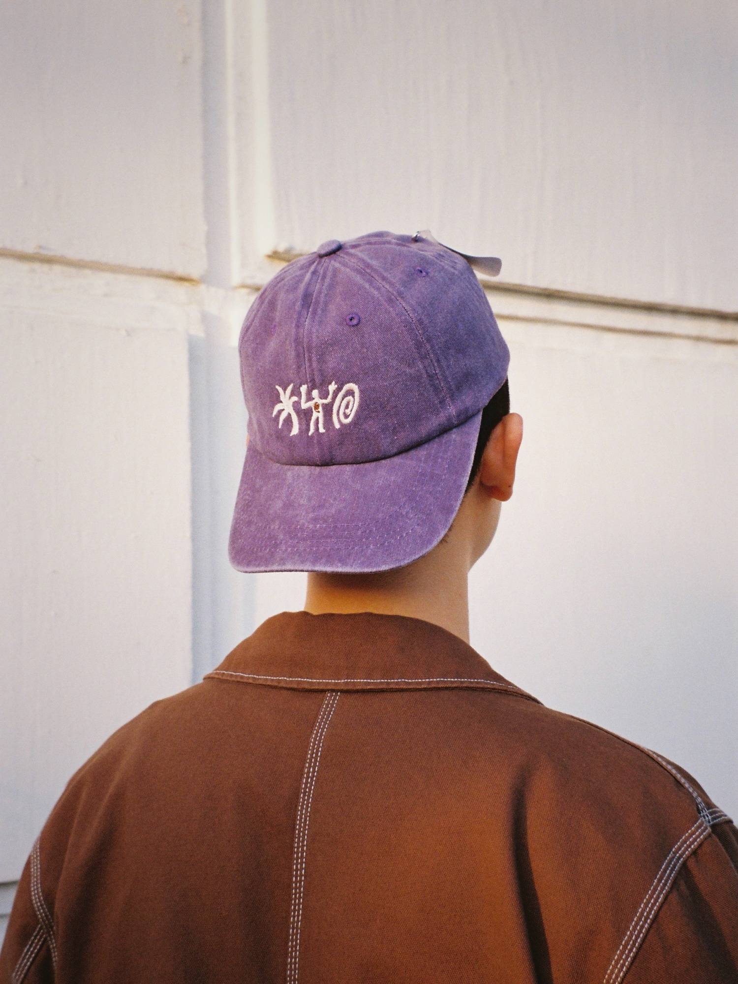 Embroidered Drawing Cap 드로잉 자수 캡 - Purple