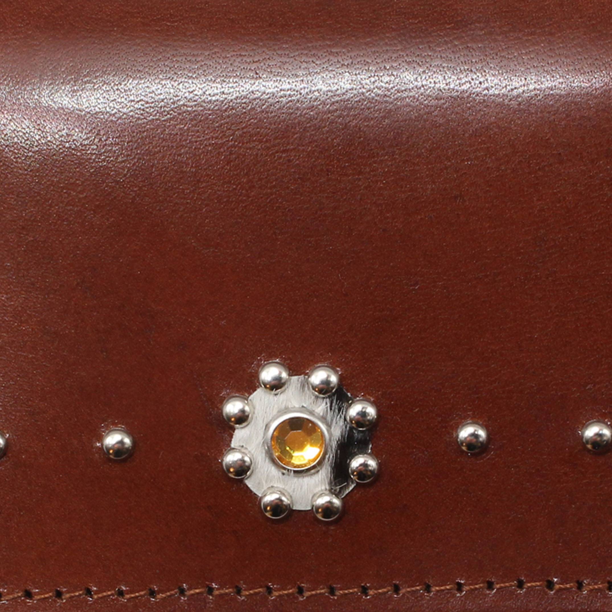 STUD WALLET - Brown