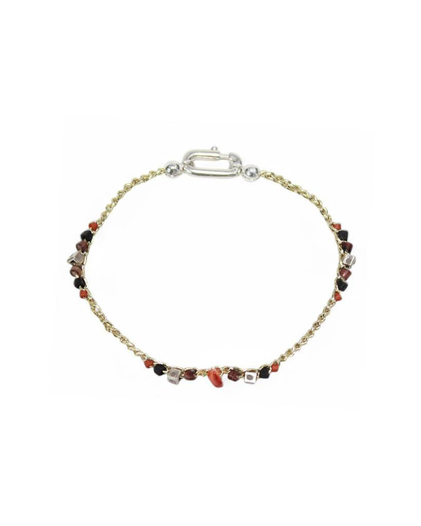 sunset bits metallic crochet bracelet