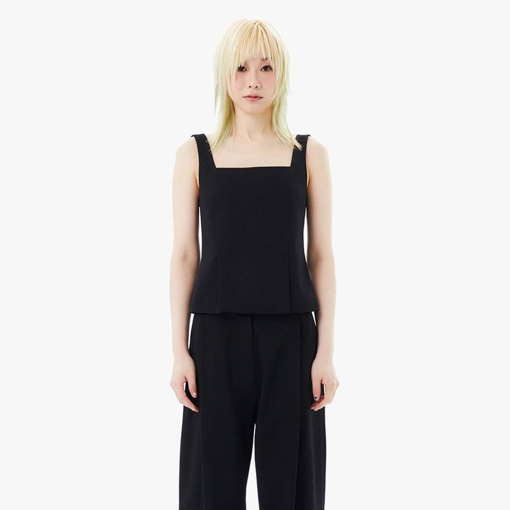 BACK STRAPS TOP / BLACK
