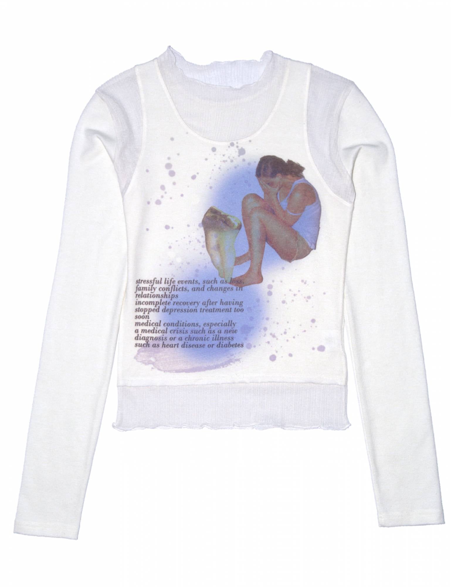 Anxiety disorder long sleeve IVORY - KATER 카터 - CAVA LIFE