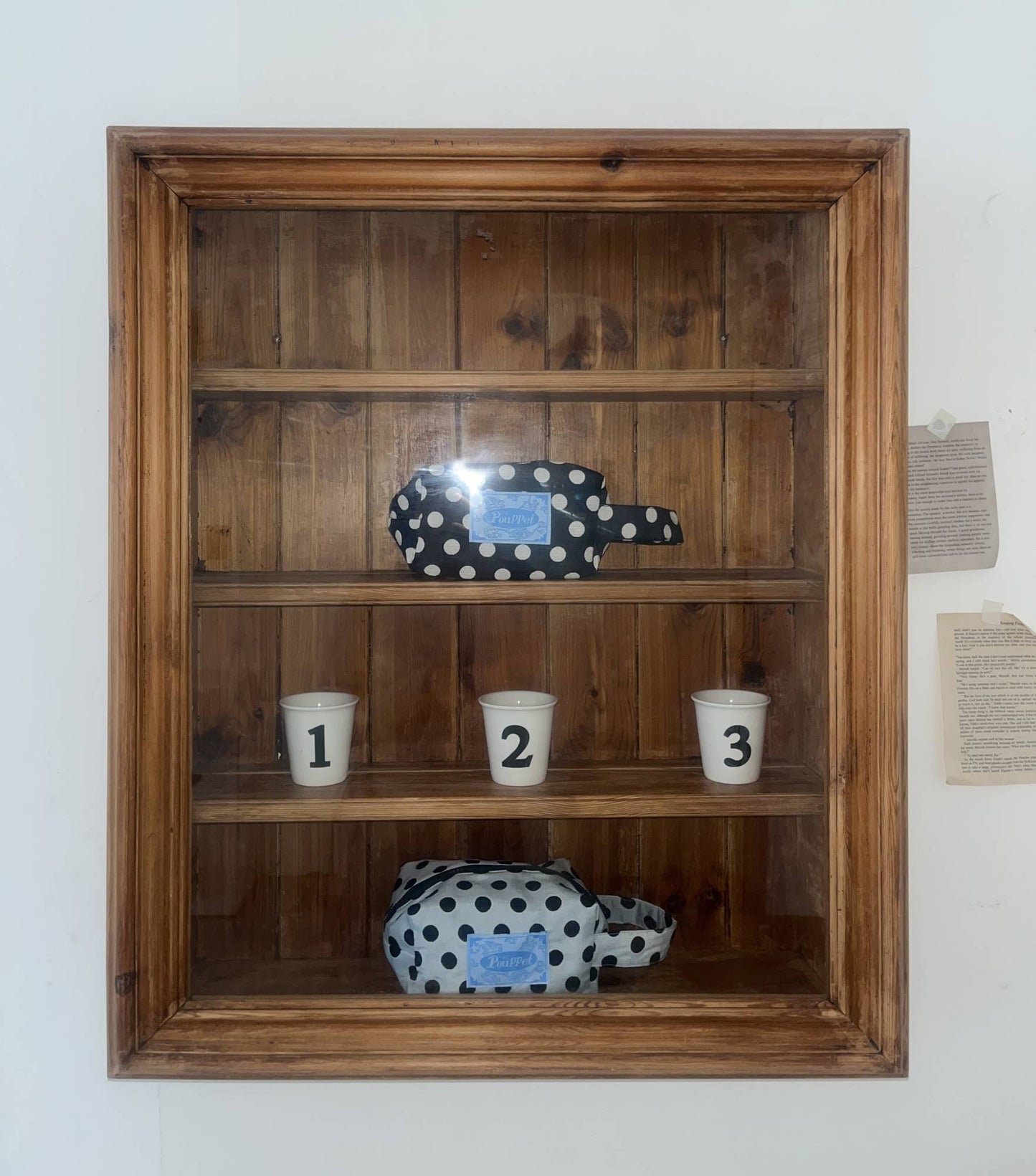 Silky Dot Pouch - Navy