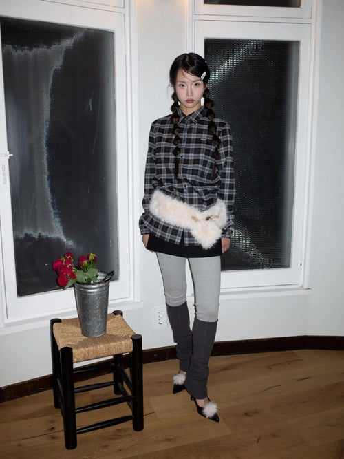 TOGGLE FUR BELT (IVORY)