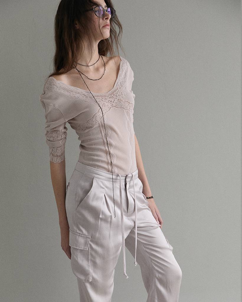 punky salts metallic crochet necklace