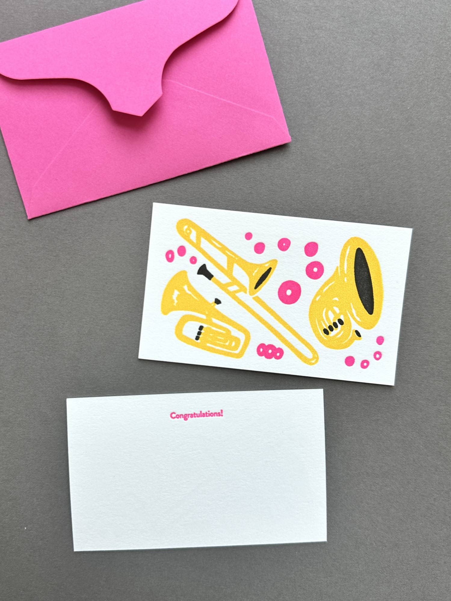 [SMALL PLATES] Brass Band Message Card