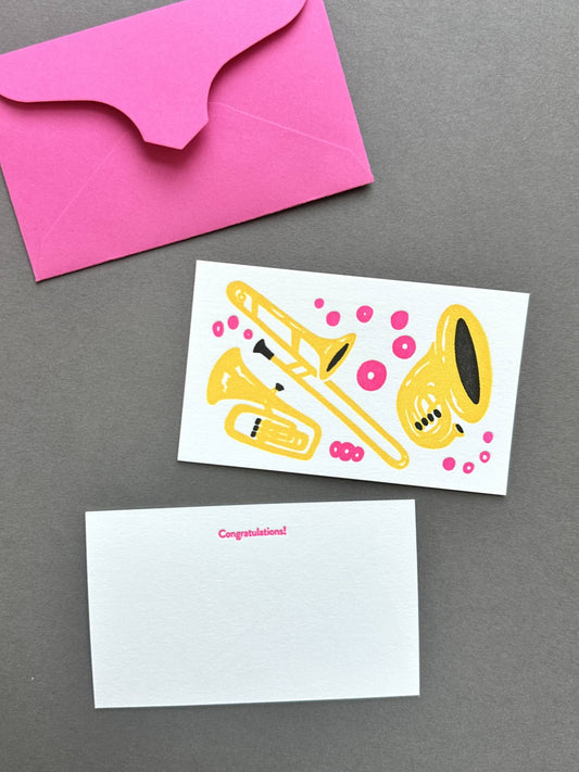 [SMALL PLATES] Brass Band Message Card
