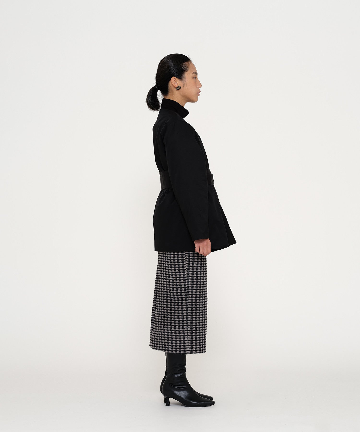 두루마기 하프 패딩 코트 (black) - komok 고목 - CAVA LIFE