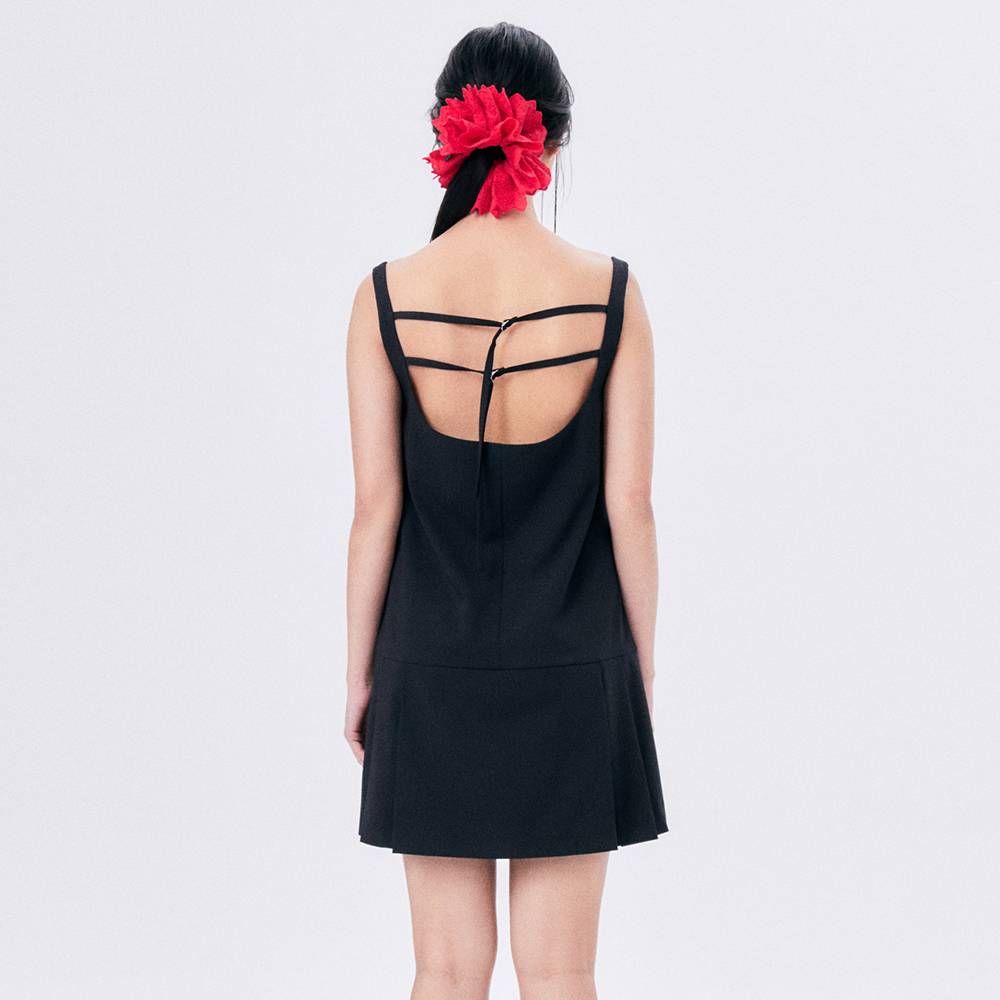 MINI SCHOOL DRESS / NAVY - HALOMINIUM  할로미늄 - CAVA LIFE