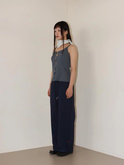 SEERSUCKER BUTTON PANTS (NAVY)