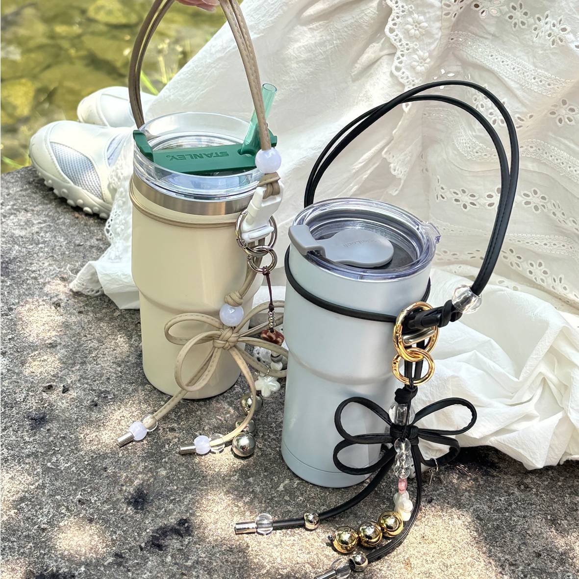 가죽 매듭 텀블러백 (Leather Maedeup Tumbler Bag)