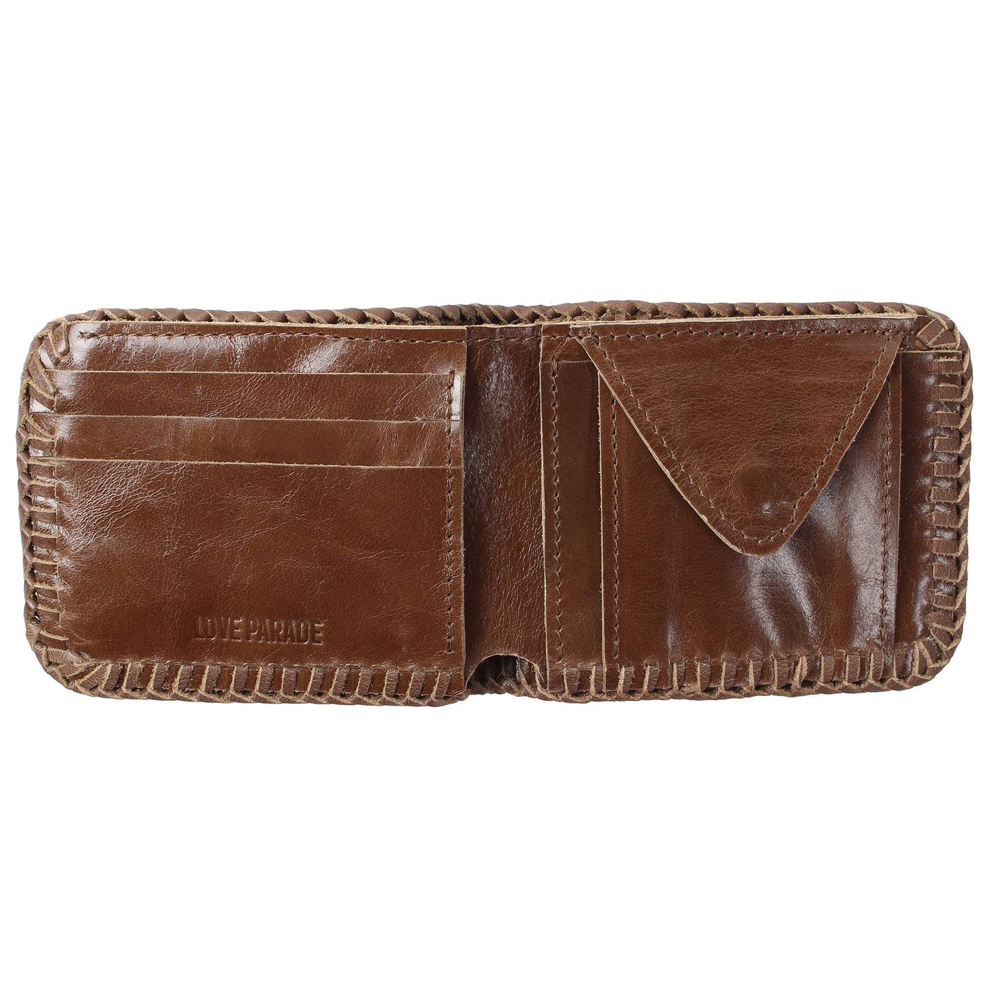 BIFOLD WALLET(Unborn Calf-skin) - Brown stripe - LOVE PARADE 러브퍼레이드 - CAVA LIFE