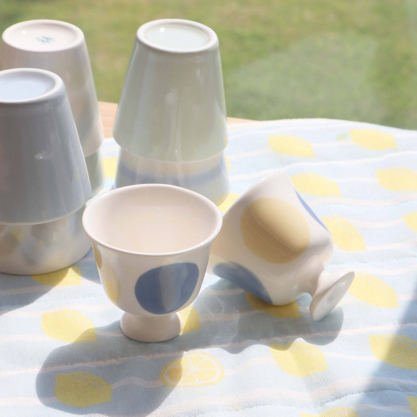 DOT mini goblet - blue&yellow