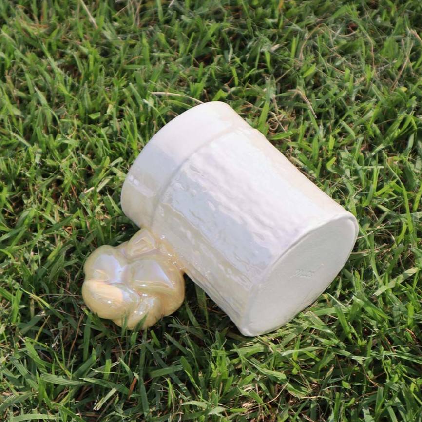 rope tweed mug yellow