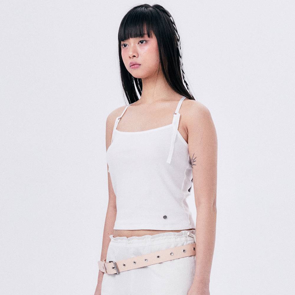 O RINGS SLEEVELESS / WHITE - HALOMINIUM  할로미늄 - CAVA LIFE