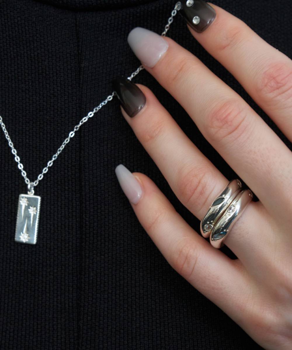 MULTI CUBIC RINGㅣSILVER