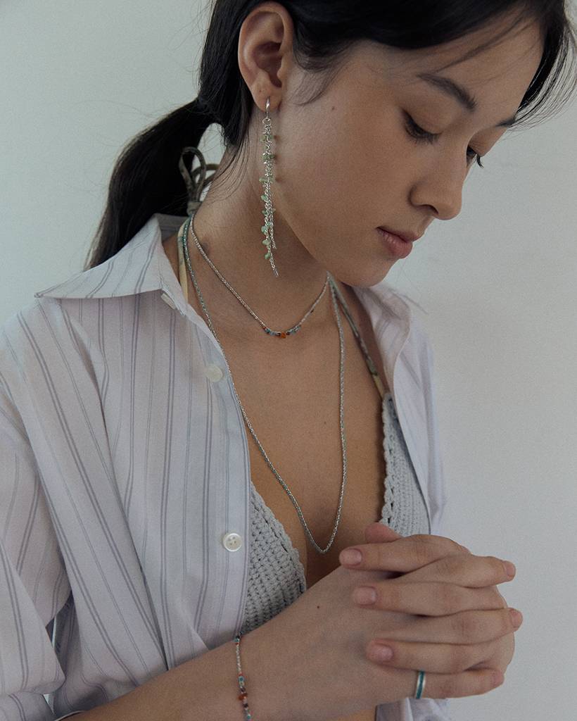 crochet ring/ cerulean blue