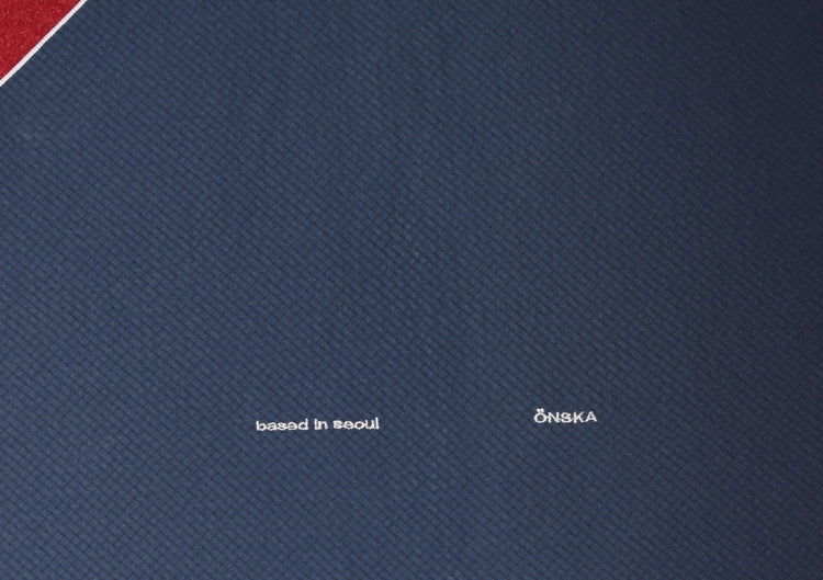 LETTERING SCARF (NAVY)