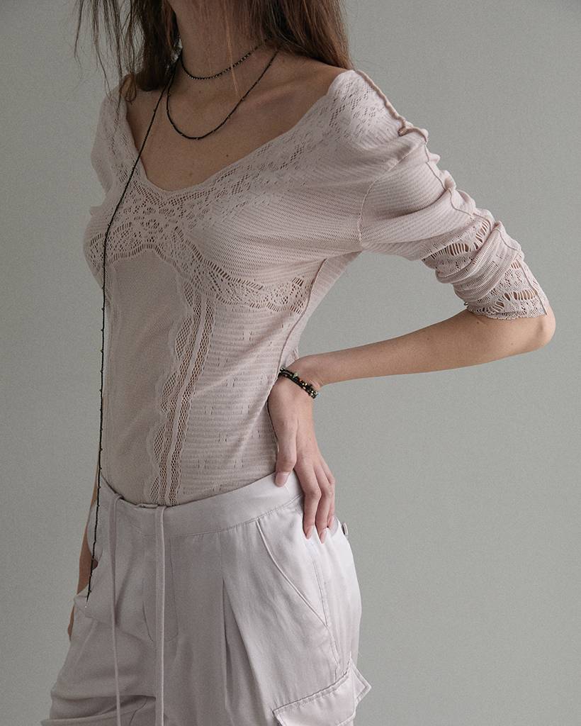 punky salts metallic crochet necklace