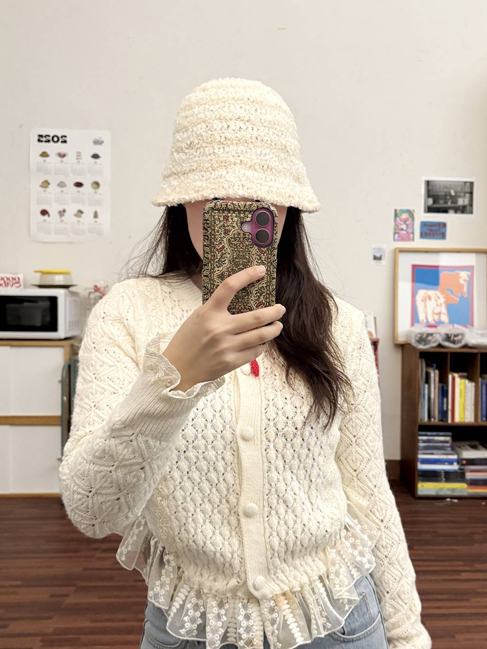 TEDDY BUCKET HAT 테디 니트 버킷햇 - Ivory